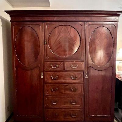 Large, beautiful antique wardrobe