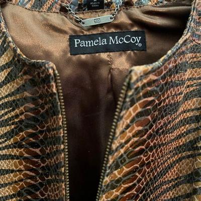 Leather embossed "snakeskin" jacket Pamela McCoy