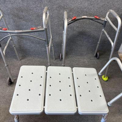 Bath Chair and 2 Walkers