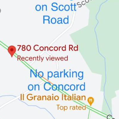 Parking on Scott Road.  Please follow signs