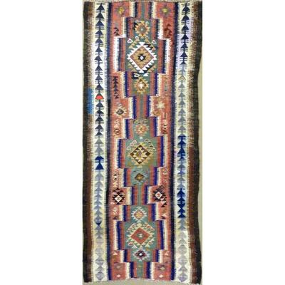 Hand-Knotted Sanandaj Vintage Kilim 9'10" X 4'11" $725
ABC Rugs Kilims Collection Authentic Hand-Knotted Sanandaj...