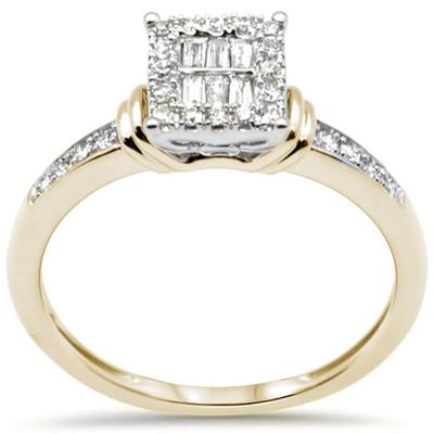 SPECIAL! .20ct G SI 14K Two Tone Gold Diamond Round & Baguette Ring Size 6.5
$478...