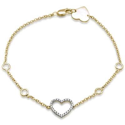 SPECIAL! .13ct 14K Yellow Gold Heart Diamond Bracelet 7"
$498...