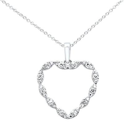 SPECIAL! .35ct G SI 14K White Gold Diamond Heart Shaped Necklace Pendant 18"
$180...