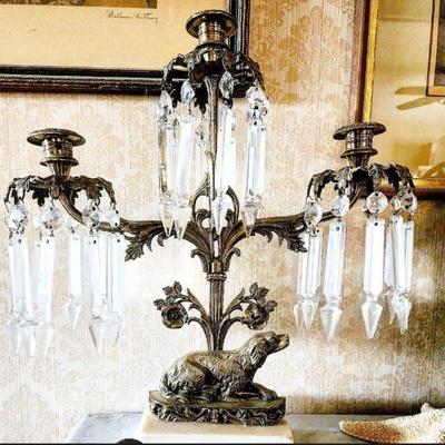Antique Pair Girandoles Circa 1865 