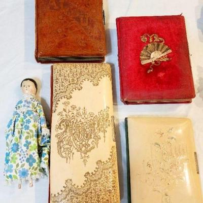 Antique Photo Albums, Peg Doll