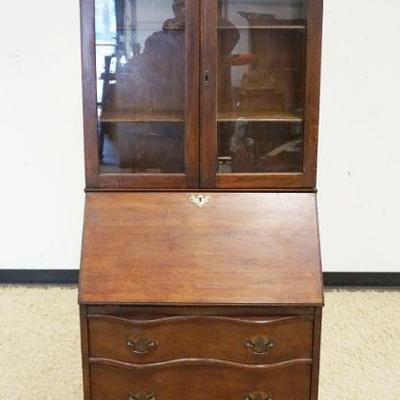 1083	NARROW MAHOGANY GOVENOR WINTHROP SECRETARY DESK, APPROXIMATELY 16 IN X 26 IN X 76 IN HIGH
