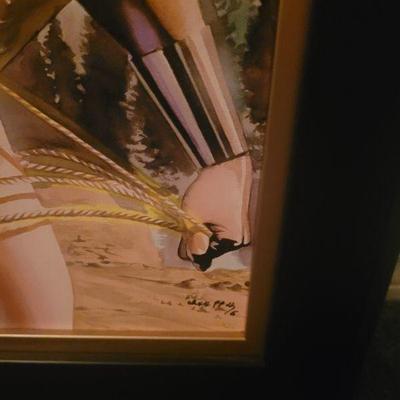The Giclee painting, lower right hand corner