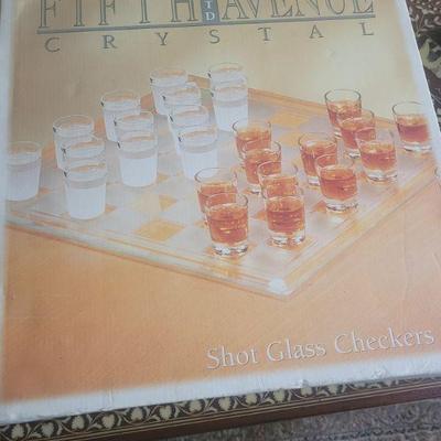 Shot glass checkers game