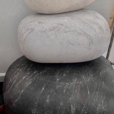 Spun wool stools/pillows 