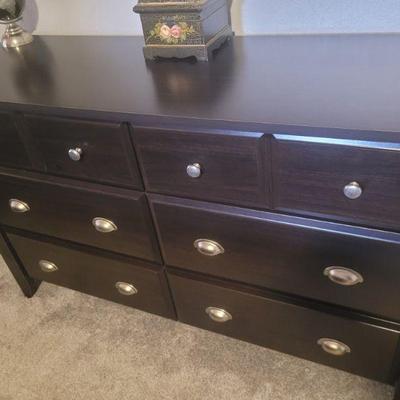 King size bed, complete with headboard