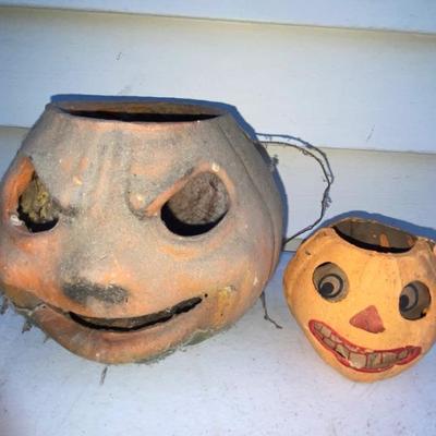 Paper Mache Jack o lanterns 