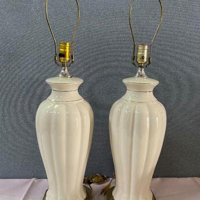pair of ceramic lamps