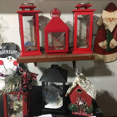 Many lanterns with battery operated fair lights