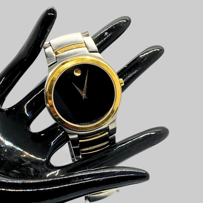 #4 â€¢ Movado Kardelo Men's Swiss Two Tone Wristwatch #81 G2 1851

