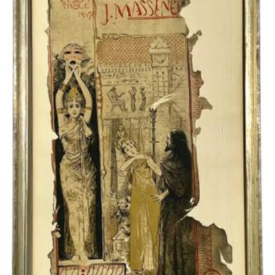 #20 â€¢ Manuel Orazi: Framed Lithograph of "ThaÃ¯s" Opera Poster Circa 1884
