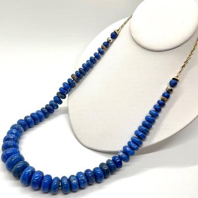 #5 â€¢ Afghan Lapis Lazuli and 14K Gold Necklace
