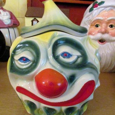 Vintage McCoy sad clown cookie jar