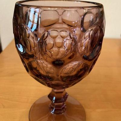 Amethyst wine goblets