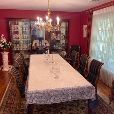 Henredon Triomphe Empire Table With 6 Side Chairs and 2 Armchairs
