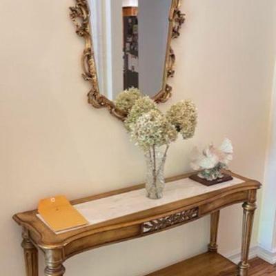 Entry Side Table And Mirror
