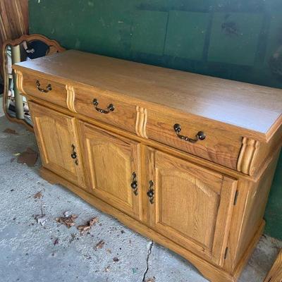 Oak hutch