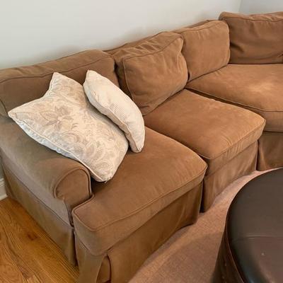 Madison Furniture Barn Slipcovered Corner Sectional.  Color not for you?  No problem!  Connect with Madison Furniture Barn in Clinton to...