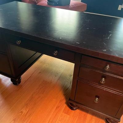 Restoration Hardware Camden Home office desk.  Classic 7 drawer design with bottom drawers being able to be as filing cabinets.  66"...