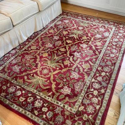 Carolyn Adams Country Barn 100% wool rug, made in India. 66"x94"