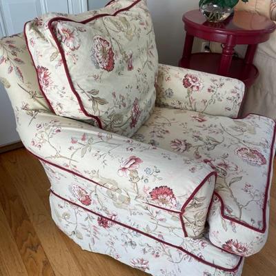 Can't get much more cozy than a chair the rocks, swivels and cuddles up to you!  This Madison Furniture Barn Classic can be kept as...