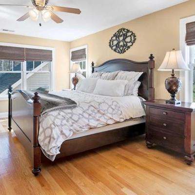 Restoration Hardware King Camden & Sutter Arch Bed,  This bed has allure that endures.  Woodworkers build each piece from American...