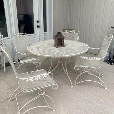 Wrought iron 5 pc patio set