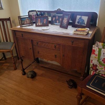 1880s Tiger oak sideboard