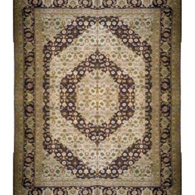 Turkish Hand-Knotted Rug 9' x 6'...