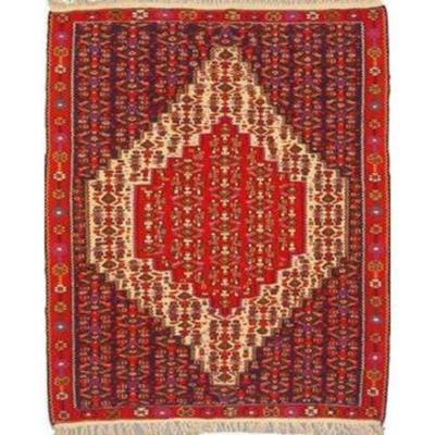 Sanandaj Persian Kilim 4'9" X 4'0"...