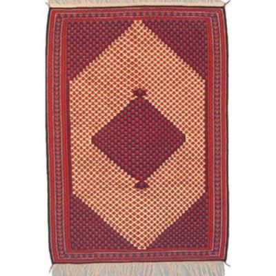 Sanandaj Persian Kilim 5'1" X 3'7"...