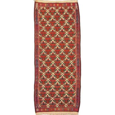 Sanandaj Persian Kilim 8'2" X 3'4"...