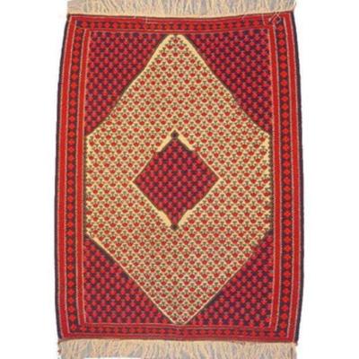 Sanandaj Persian Kilim 5'1" X 3'10"...