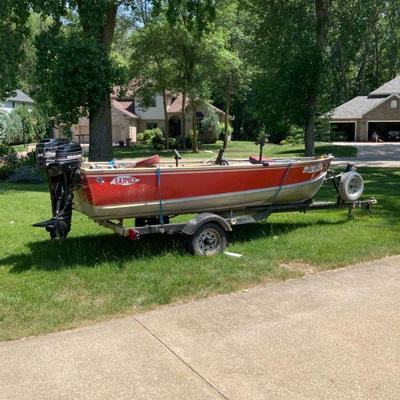 14.5" Lund w/ trailer, 4 hp and 25 hp Mercury motors