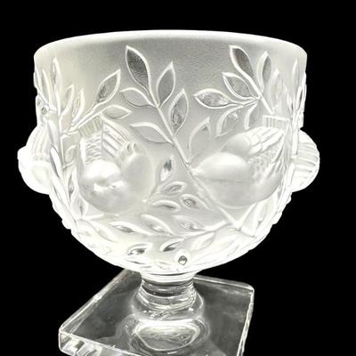 Lalique France Elizabeth Crystal Vase