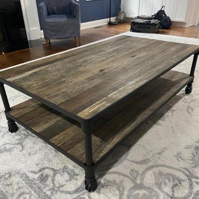 Restoration Hardware Dutch Industrial
Coffee Table
48"W Ã— 28"D Ã— 18 "H