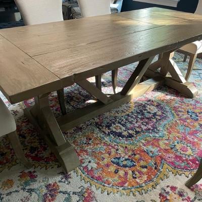 Restoration Hardware Table 40â€ W x 84â€L x 30â€ H  - Two leaves that extend the table 18â€ each side