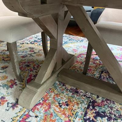 Restoration Hardware Table 40â€ W x 84â€L x 30â€ H  - Two leaves that extend the table 18â€ each side