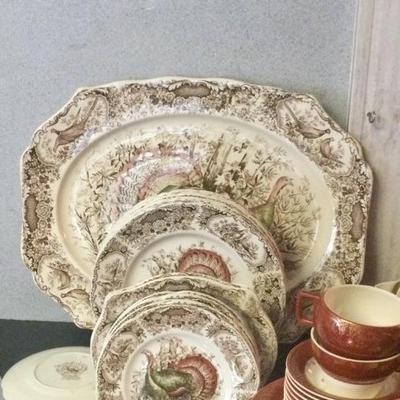 Johnson brothers , wild turkeys native America, Windsor ware made in England