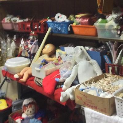 Garage full of craft items