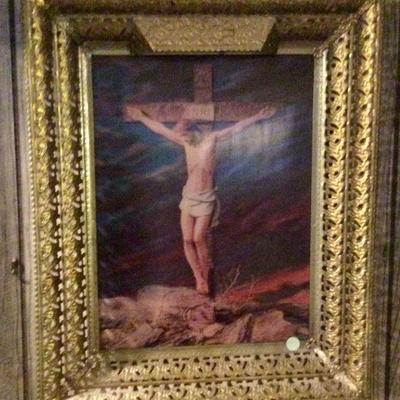 Vintage 1970â€™s lighted Jesus picture