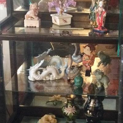 Asian figures and decorations