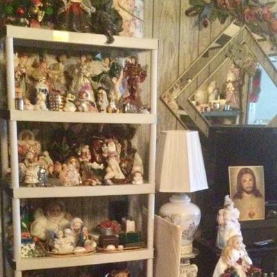 Shelf full of figures