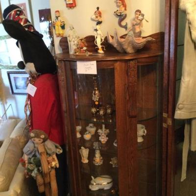 Oak display cabinet