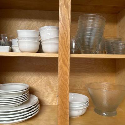 Dishware on Shelves